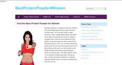 Desktop Screenshot of bestproteinpowder4women.net