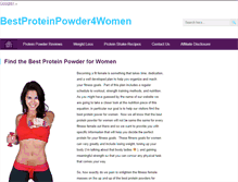 Tablet Screenshot of bestproteinpowder4women.net